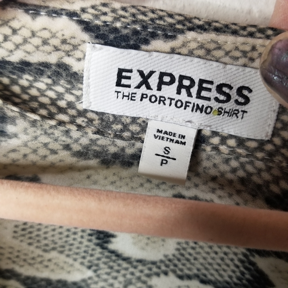 Express Portofino python snakeprint shirt - image 4